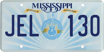 MS license plate JEL130