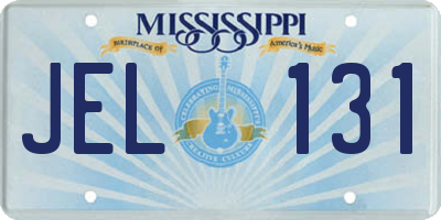 MS license plate JEL131