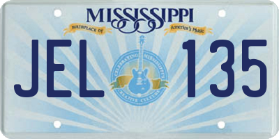 MS license plate JEL135