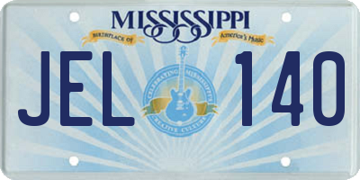 MS license plate JEL140