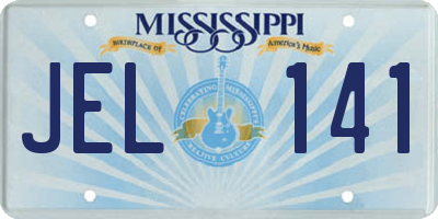 MS license plate JEL141