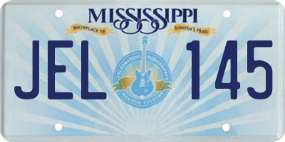 MS license plate JEL145
