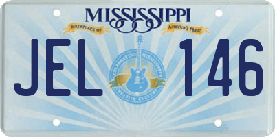 MS license plate JEL146