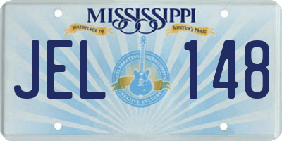 MS license plate JEL148