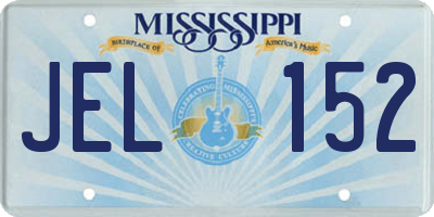 MS license plate JEL152