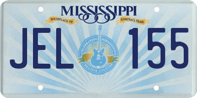 MS license plate JEL155