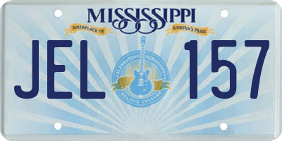MS license plate JEL157