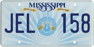 MS license plate JEL158