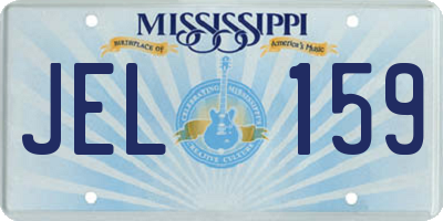 MS license plate JEL159