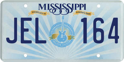 MS license plate JEL164