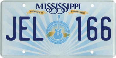 MS license plate JEL166