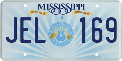 MS license plate JEL169