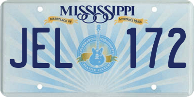 MS license plate JEL172