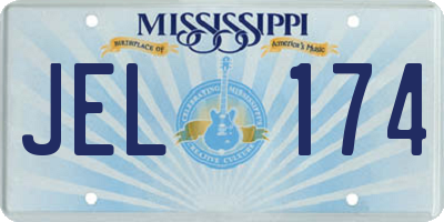 MS license plate JEL174