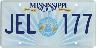 MS license plate JEL177
