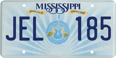 MS license plate JEL185