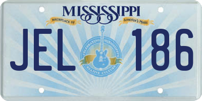 MS license plate JEL186