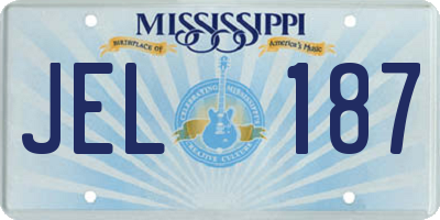 MS license plate JEL187