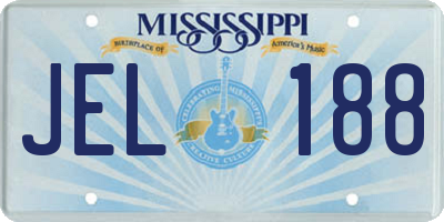 MS license plate JEL188