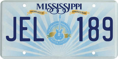 MS license plate JEL189