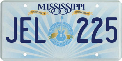MS license plate JEL225