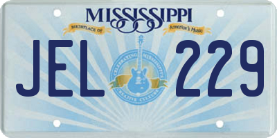 MS license plate JEL229