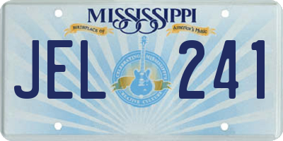 MS license plate JEL241