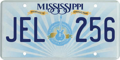 MS license plate JEL256