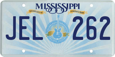 MS license plate JEL262