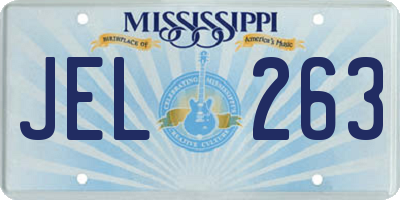 MS license plate JEL263