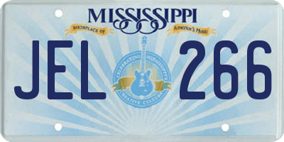 MS license plate JEL266