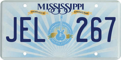 MS license plate JEL267