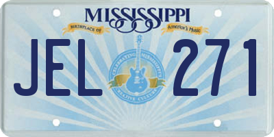 MS license plate JEL271