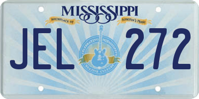 MS license plate JEL272
