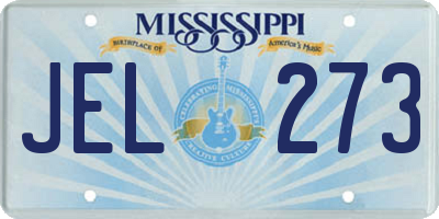 MS license plate JEL273