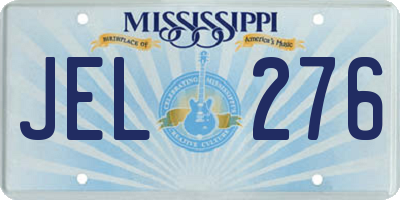 MS license plate JEL276