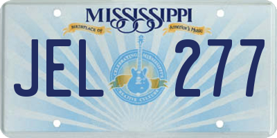 MS license plate JEL277