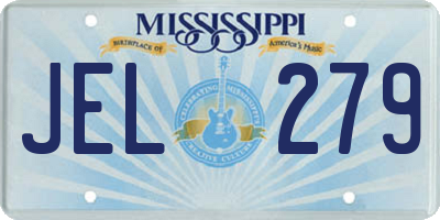 MS license plate JEL279