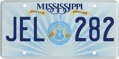 MS license plate JEL282