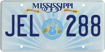 MS license plate JEL288