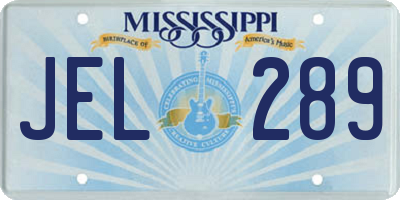 MS license plate JEL289
