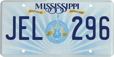 MS license plate JEL296