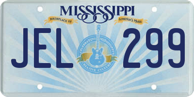 MS license plate JEL299