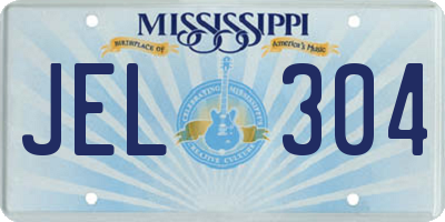MS license plate JEL304