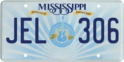 MS license plate JEL306