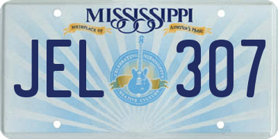 MS license plate JEL307