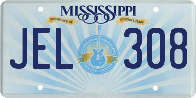 MS license plate JEL308