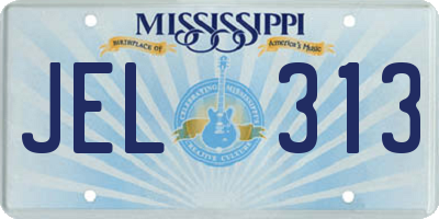 MS license plate JEL313