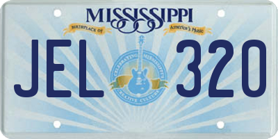 MS license plate JEL320