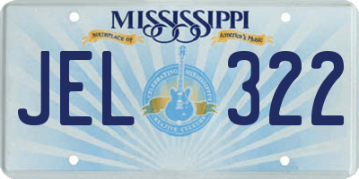 MS license plate JEL322